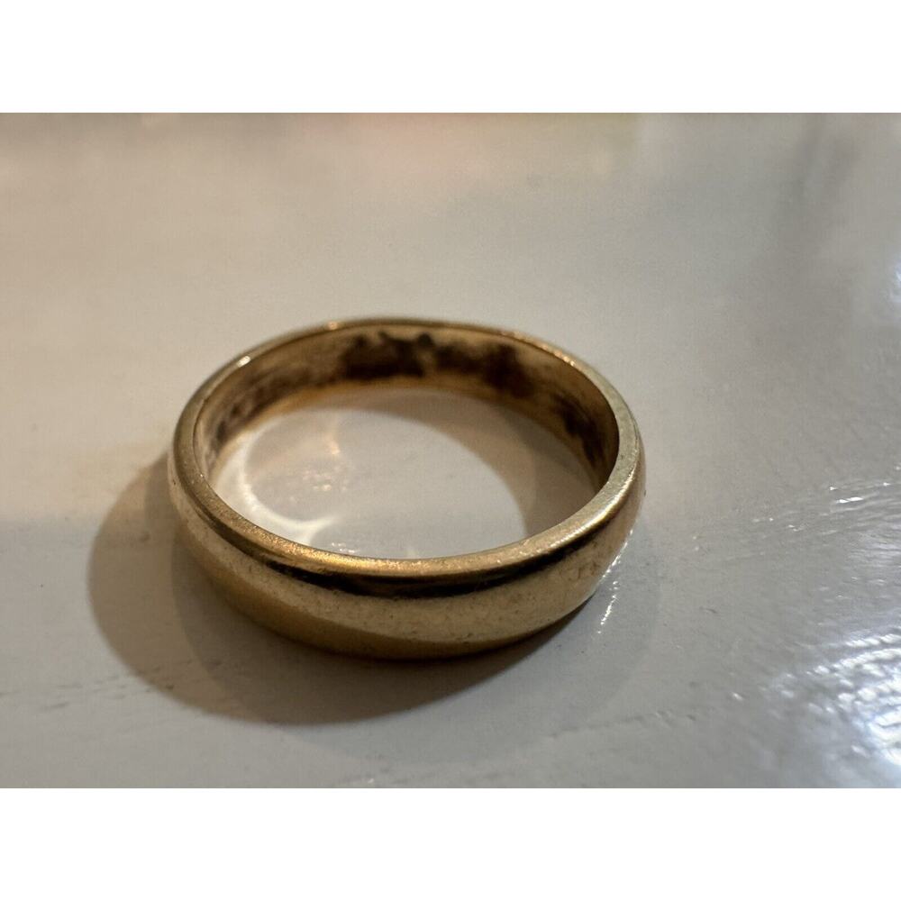 14k Yellow Gold Size 7 Solid Band Wedding .